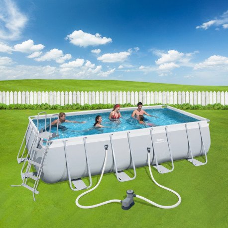 Bestway Basseng Power Steel Rectangular Frame Pool Model 56465 549x274x122cm Bestway Basseng Power Steel Rectangular Frame Pool Model 56465 549x274x122cm
