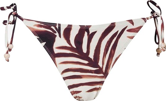By Malina - Bikinitruse Sanja Beaded Tie Bikini Bottoms - Brun