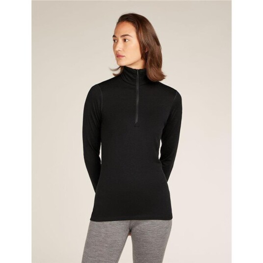 Icebreaker W 200 Oasis LS HalfZip Black Black XXL