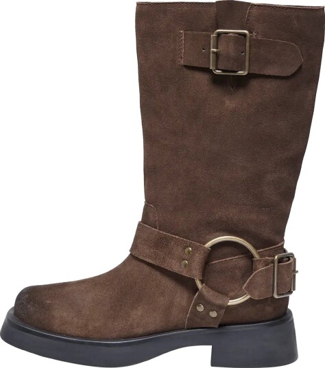 ONLY Onlbea Leather Biker Boot CHOCOLATE MARTINI 38 ONLY Onlbea Leather Biker Boot CHOCOLATE MARTINI 38