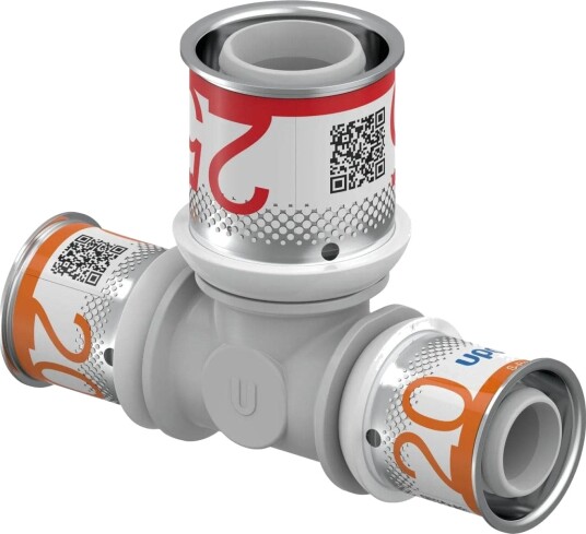 Uponor S-press Ppsu Kompositt T-rør 20-25-20mm