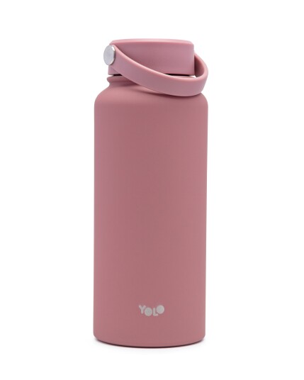 Termoflaske YOLO 1L mørk rosa