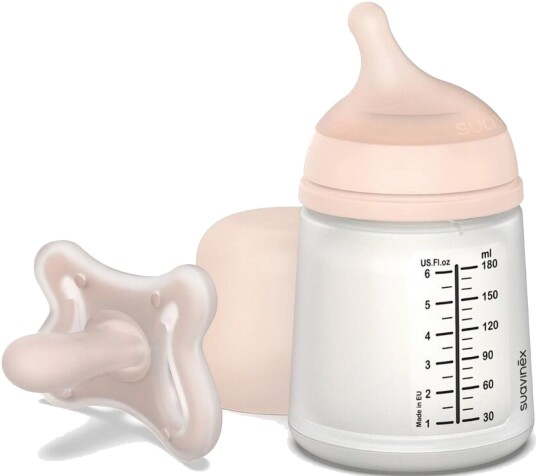 Suavinex Zero Zero Tåteflaske 180ml Rosa Suavinex Zero Zero Tåteflaske 180ml Rosa
