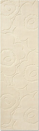 Piirto Unikko Ullteppe 70x245 cm Naturhvit