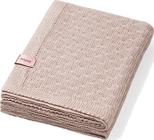 BabyOno 167303 Strikket Bambusteppe til Baby - 75x100cm - Beige