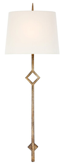 Cranston vägglampa Gilded Iron/linne L Cranston vägglampa Gilded Iron/linne L
