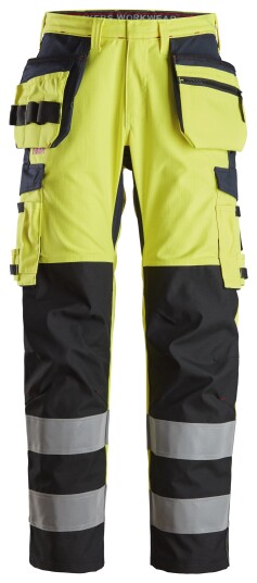 Snickers Workwear 6264 Arbeidsbukse varsel, gul/marineblå 56, Klær