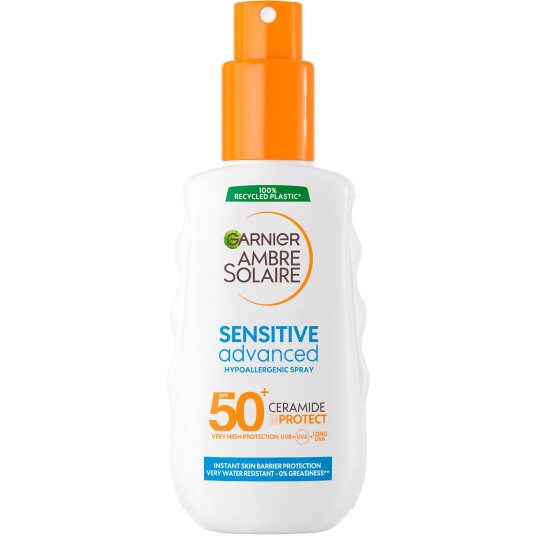Garnier Ambre Solaire Sensitive Advanced Spray Solkrem SPF 50 for Kropp 150 ml