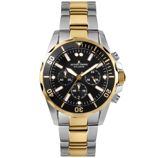 Jacques Lemans Liverpool 1-2091I - Herre - 44 mm - Analog - Kvarts urverk - Mineralglas