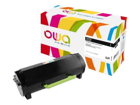 Owa - 250 G - Høykapasitets - Svart - Kompatibel - Boks - Gjenfabrikert - Tonerpatron Alternativ For: Lexmark 51B2h00 - For Lexmark Cs517de Cx517de Ms417dn Ms517dn Ms617dn Mx617de