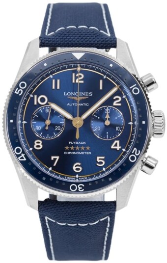 Longines Herreklokke L3.821.4.93.2 Spirit Flyback Blå/Tekstil Ø42 mm Longines Herreklokke L3.821.4.93.2 Spirit Flyback Blå/Tekstil Ø42 mm