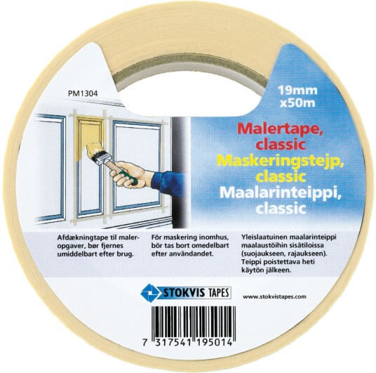 Stokvis Maskeringstape beige 19 mm 50 mm Stokvis Maskeringstape beige 19 mm 50 mm