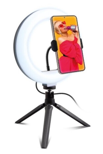 Sbs Ring Light med Stativ og Mobilholder LED 20 cm