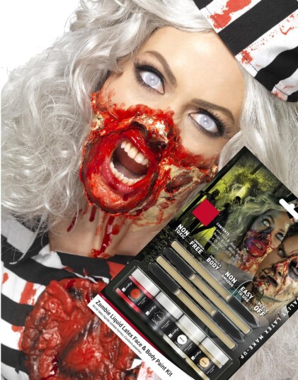 Smiffys Zombie Flytende Latex Ansikts- & Kroppsfarge Kit