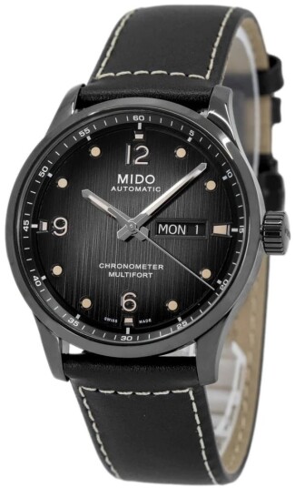 Mido Herreklokke M038.431.36.057.00 Multifort Grå/Lær Ø42 mm
