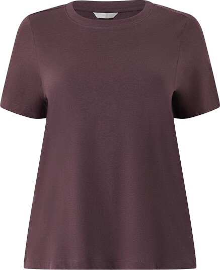 Ellos Plus collection T skjorte med rund halsringning Brun