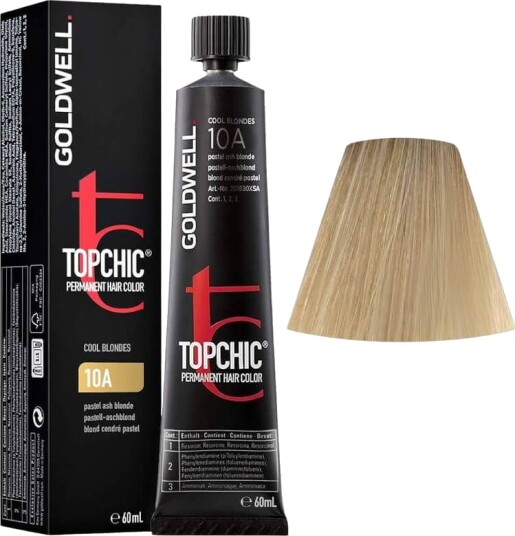 Goldwell Topchic Permanent Hair Color 10A Pastel Ash Blonde 60 ml