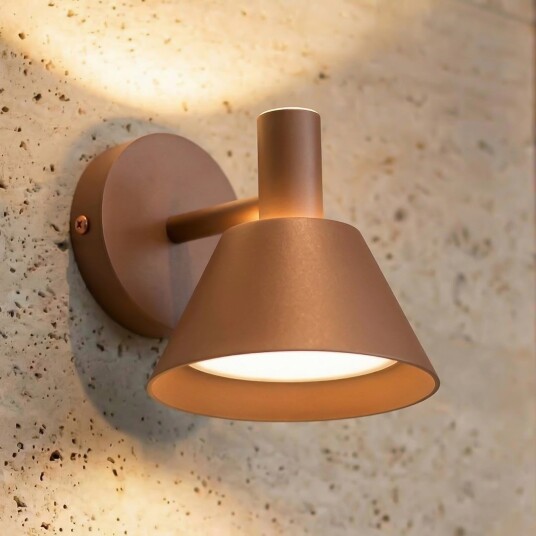 Utelampe Lucande Tabena Brun / Rust Aluminium Moderne 16 17.5 Brun / Rust