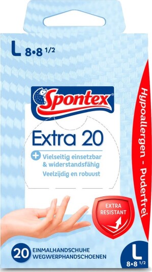 Spontex Extra 20 Engangshansker Str. L