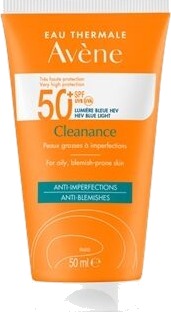 Avène Sun Cleanance SPF 50+ Solkrem for Fet Hud - 50 ml Avène Sun Cleanance SPF 50+ Solkrem for Fet Hud - 50 ml