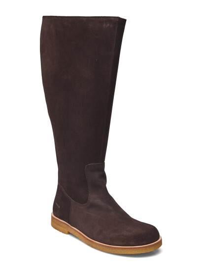 ANGULUS Booties - Flat - With Zipper - Brown - 36