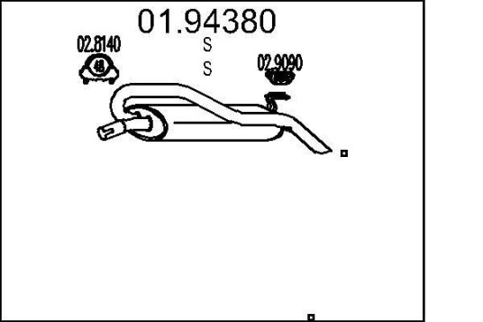 Bakre eksospotte MTS 01.94380