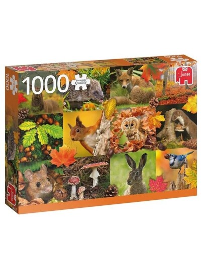Jumbo Puzzle - Autumn Animals (1000 pcs)
