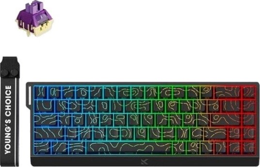 MCHOSE Ace 68 TTC Dragon Lord Hall Effect Magnetic Gamingtastatur Uten Numpad Engelsk (USA) Svart HW-Ace68-33
