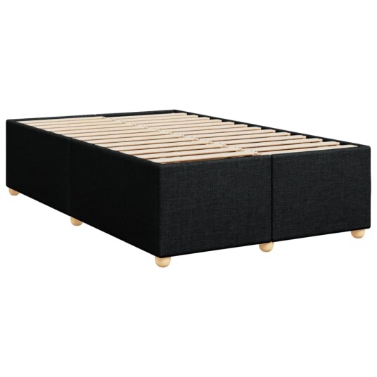 Seng med madrass boksfjær svart 120x200 cm stoff 8721102702501