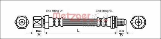 Bremseslange METZGER 4114730