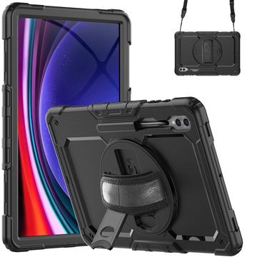 Samsung Galaxy Tab S9 Ultra Heavy Duty 360 Deksel med Håndrem Svart