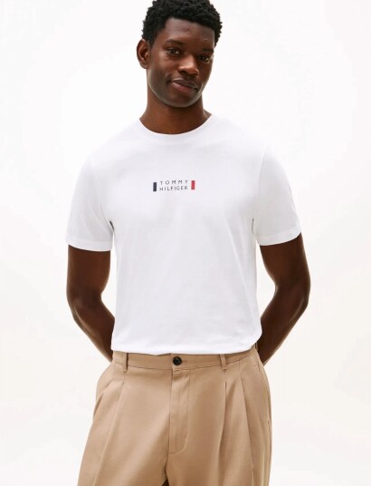 Tommy Hilfiger Brand Love Small Center Tee White S