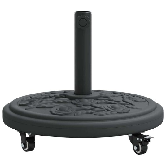 Parasolbase med hjul for Ø38 48 mm stenger 13 kg Rund