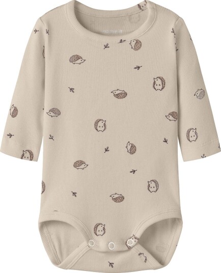 Name It Body I/e Rib NbnOhog Peyote Name It 1½ år (86) Langermet Body Beige Brun