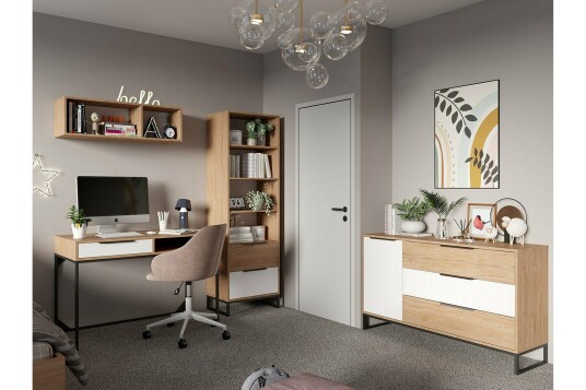 Vegghylle Staffin 100x30 cm Hvid