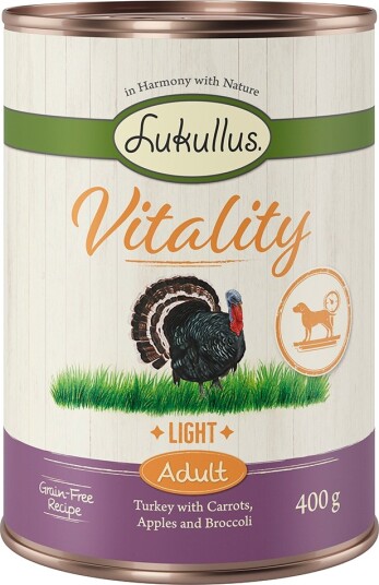 Lukullus Våtfôr Light Kornfri Kalkun 6 X 400 G