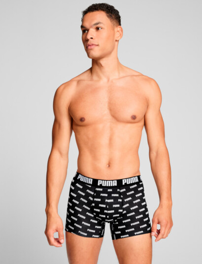 PUMA Puma Men Everyday Logo Print Boxers Black XL