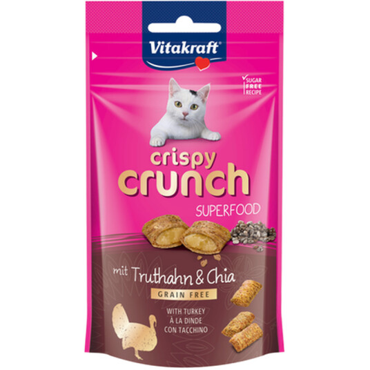 Crispy Crunch Superfood Kalkun Og Chia 60 G