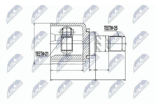Nty Drivknute drivaksel NTY NPW NS 015