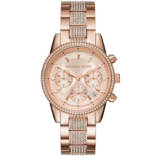 Michael Kors Ritz MK6485 - Dame - 37 mm - Analog - Kvarts urverk - Mineralglas Michael Kors Ritz MK6485 - Dame - 37 mm - Analog - Kvarts urverk - Mineralglas