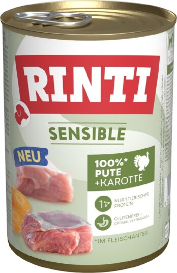 Rinti Våtfôr Sensible & Gulrot Kalkun 6 X 400 G Rinti Våtfôr Sensible & Gulrot Kalkun 6 X 400 G