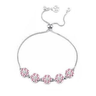 Nora Norway Mira Bracelet Silver Pink Nora Norway Mira Bracelet Silver Pink
