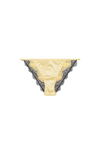 ROTATE Birger Christensen Lace Trim Brief Yellow L