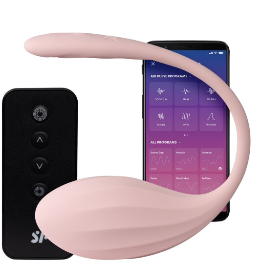 Satisfyer Ribbed Petal App Vibrator Black Satisfyer Ribbed Petal App Vibrator Black
