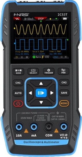 FNIRSI Oscilloskop 2C53T 3-i-1 Mini 2.8" TFT, 10 mhz