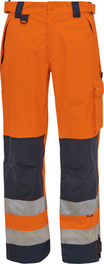 Elka Securetech Multinorm Regnbukser - Hi-Viz Oransje/Marine - XL