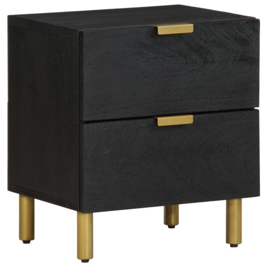  Nattbord svart 40x33x46 cm heltre mango 8721158447395