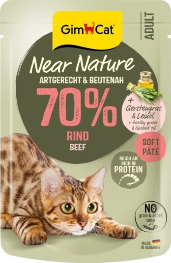 Gimcat våtfôr Near Nature Okse 16 x 85 g