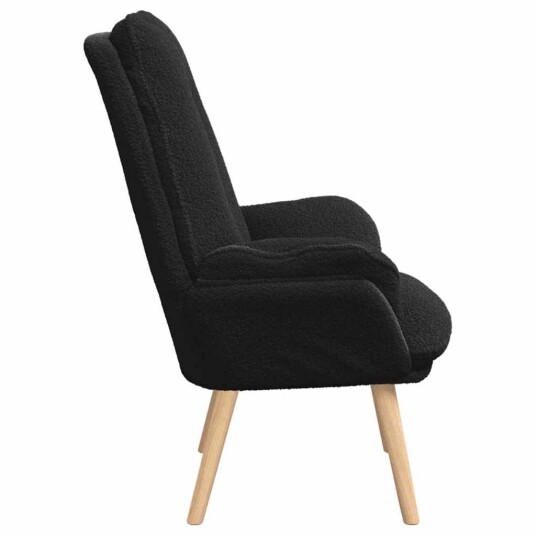 Avslappende stol Svart 69 x 74 x 93 cm stoff Avslappende stol Svart 69 x 74 x 93 cm stoff