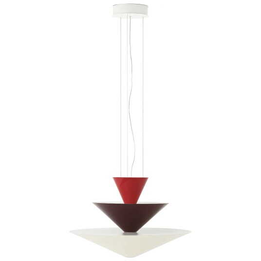 &Tradition Gio LN14 Taklampe Ø60 Vermilion Rød/Mørk Burgunder/Ecru White